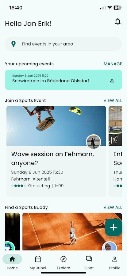Jubel app screenshot